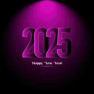 2025 New Year Purple background Wallpaper