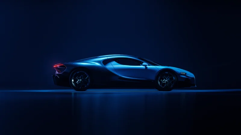 Bugatti Tourbillon Blue aesthetic Wallpaper