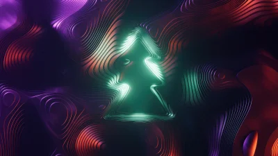 Christmas tree Abstract art Wallpaper