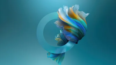 Cyan blue abstract Teal Wallpaper