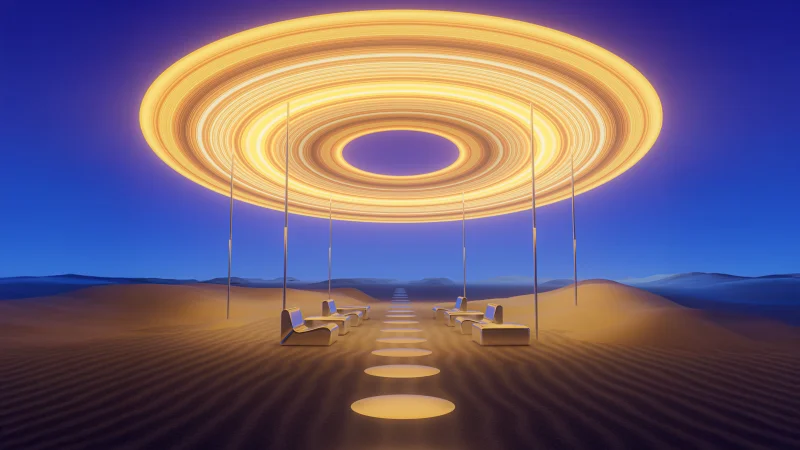 Futuristic Desert Wallpaper