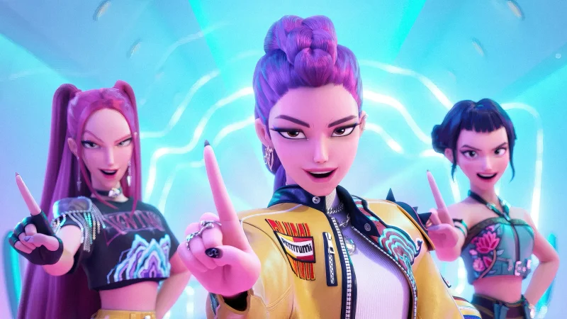 Huntrix K-Pop singers Wallpaper