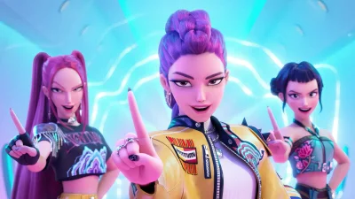 Huntrix K-Pop singers Wallpaper