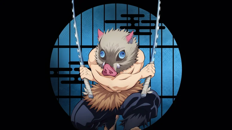 Inosuke Hashibira - Infinity Castle 5K Wallpaper