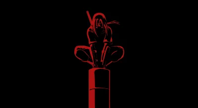 Itachi Uchiha Black background Wallpaper