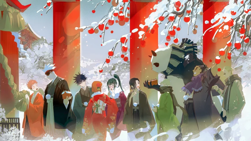 Jujutsu Kaisen Character Poster Wallpaper