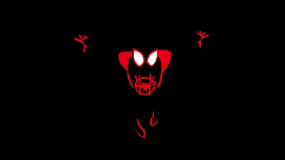Miles Morales Minimal art Wallpaper
