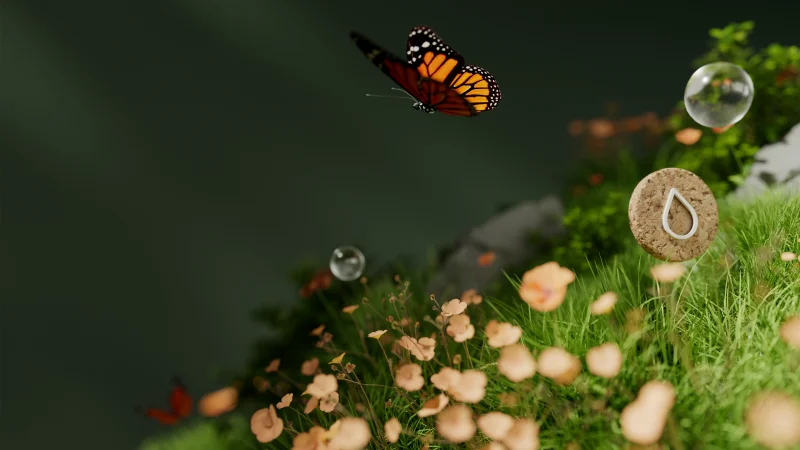 Monarch butterfly Landscape Wallpaper
