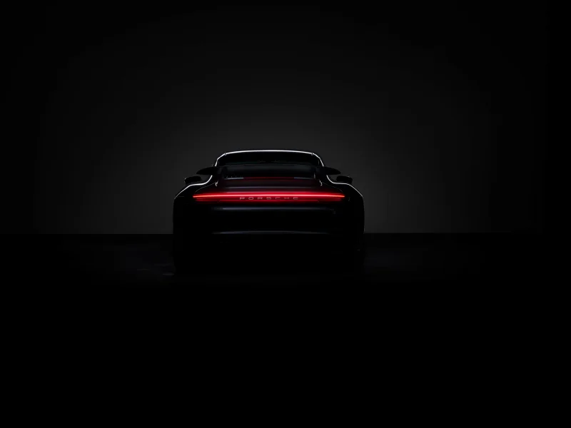 Porsche 911 Turbo S Black background Wallpaper