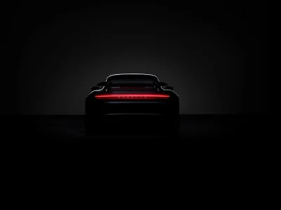 Porsche 911 Turbo S Black background Wallpaper