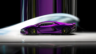 Purple Lamborghini Revuelto 5K Wallpaper