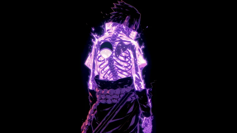 Sasuke Uchiha Neon glow Wallpaper