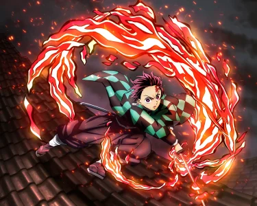 Tanjiro Kamado Hinokami Kagura Wallpaper
