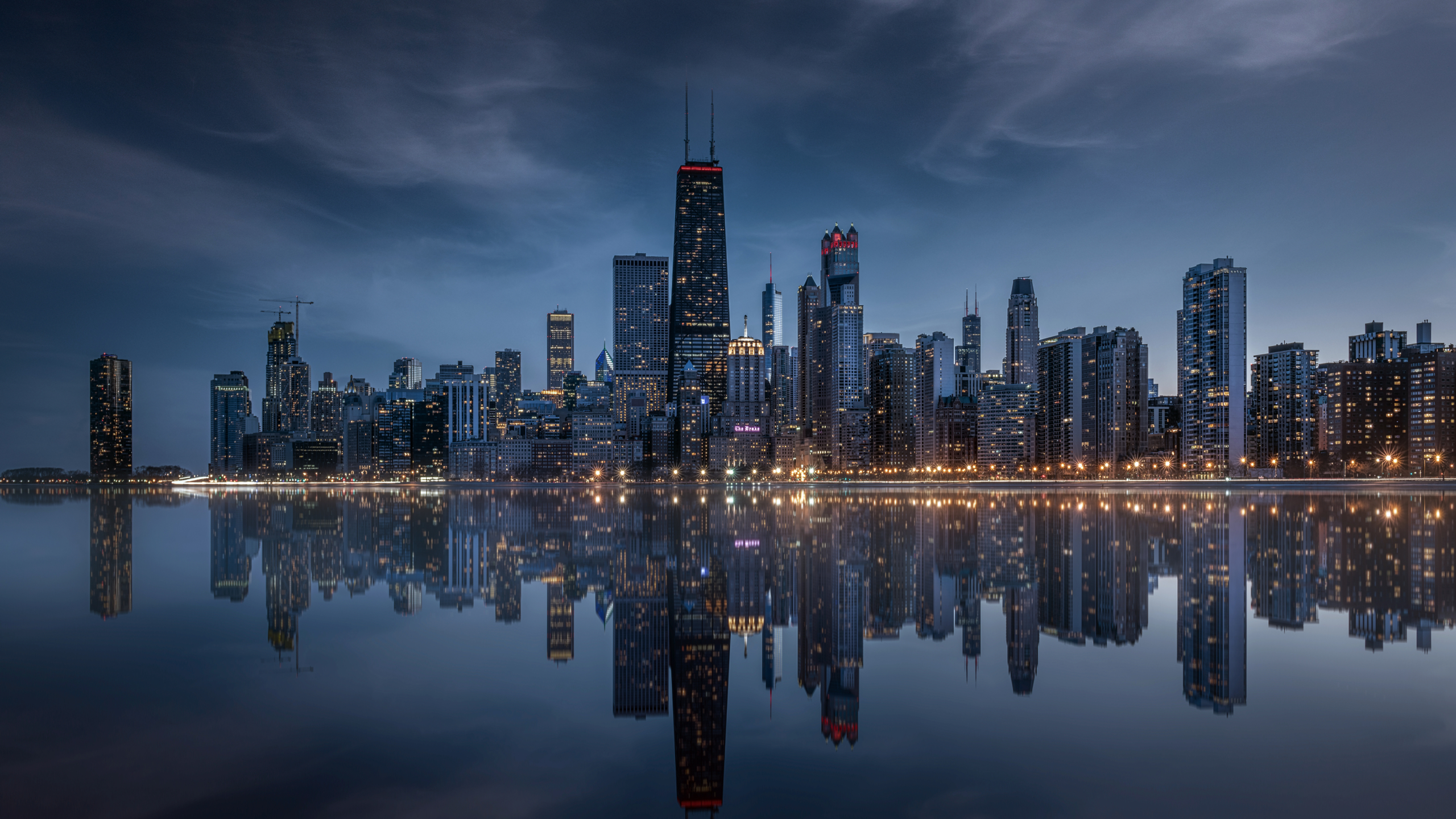 Chicago Night City Wallpaper