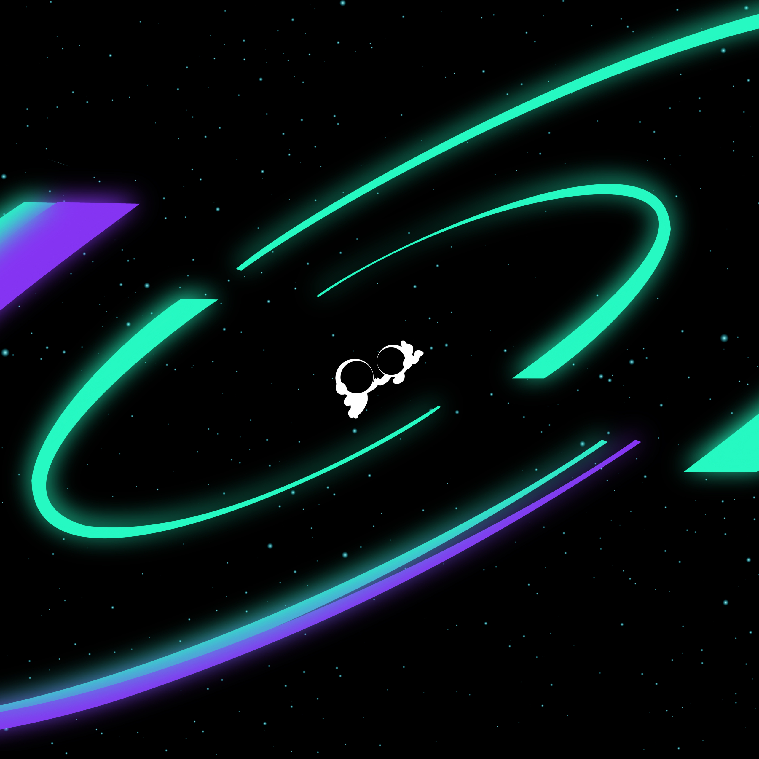 Cute astronaut Couple Wallpaper