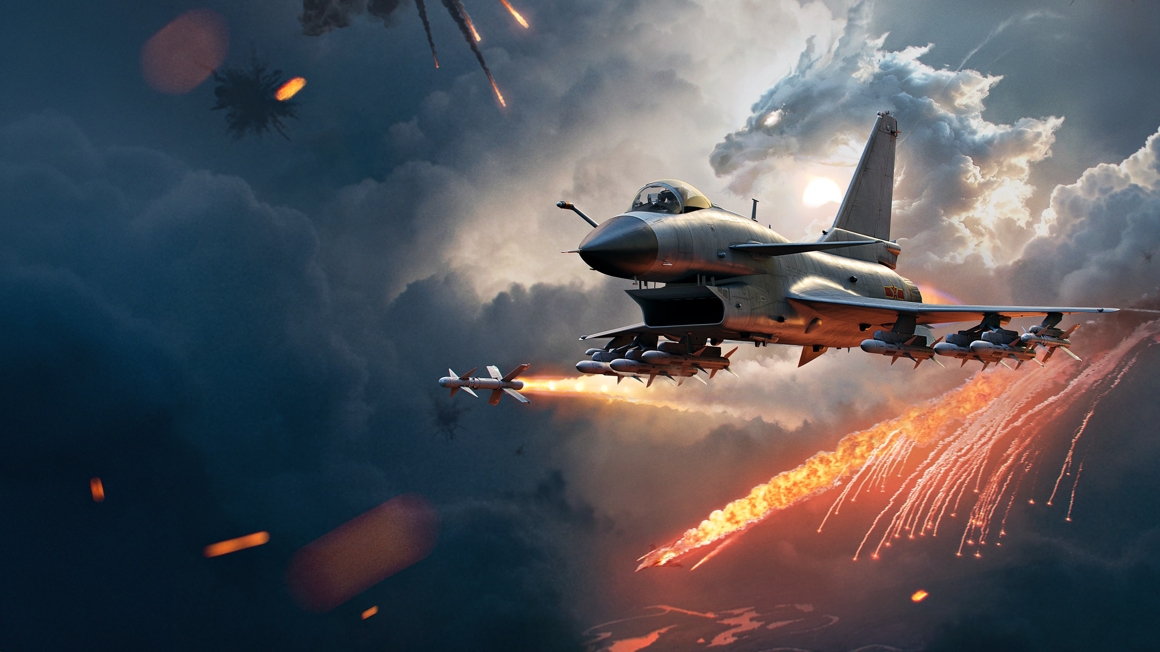 Fighter jet Missile Launch Wallpaper