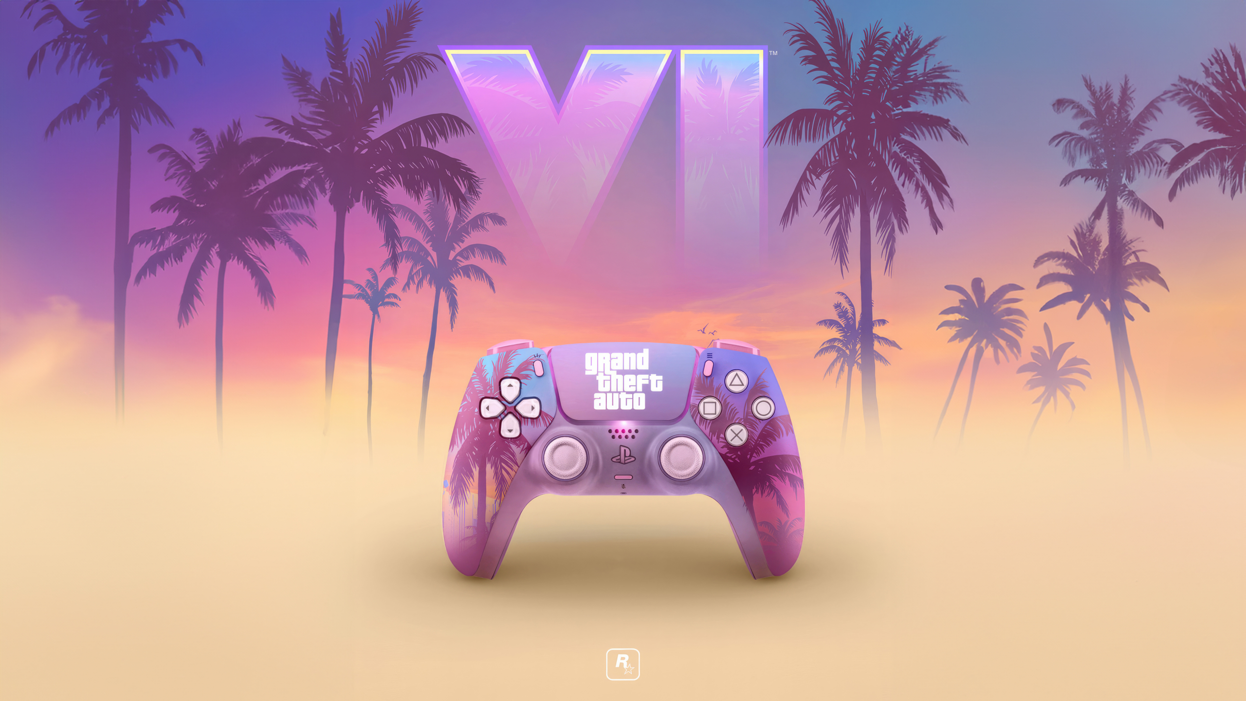 GTA 6 DualSense Wireless Controller Wallpaper