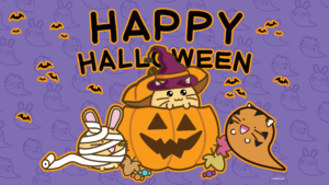 Happy Halloween Fuzzballs Wallpaper