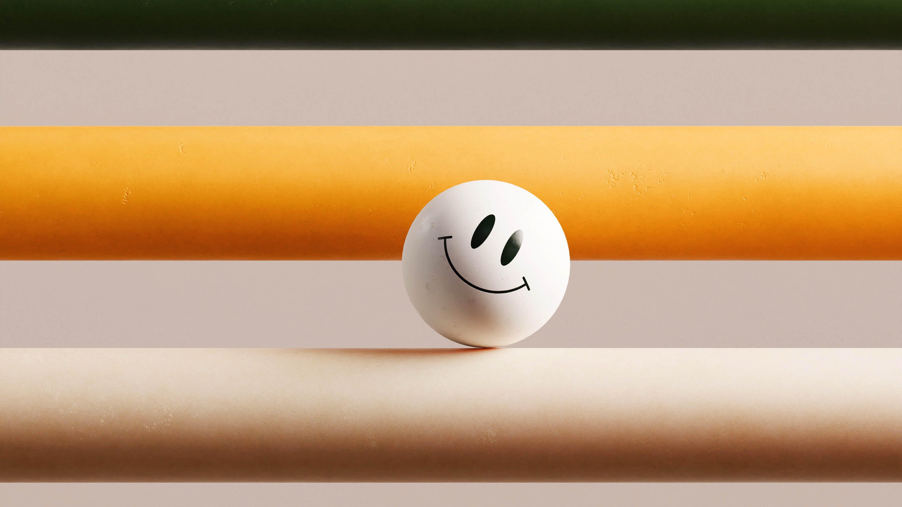 Smiley face Sphere Wallpaper