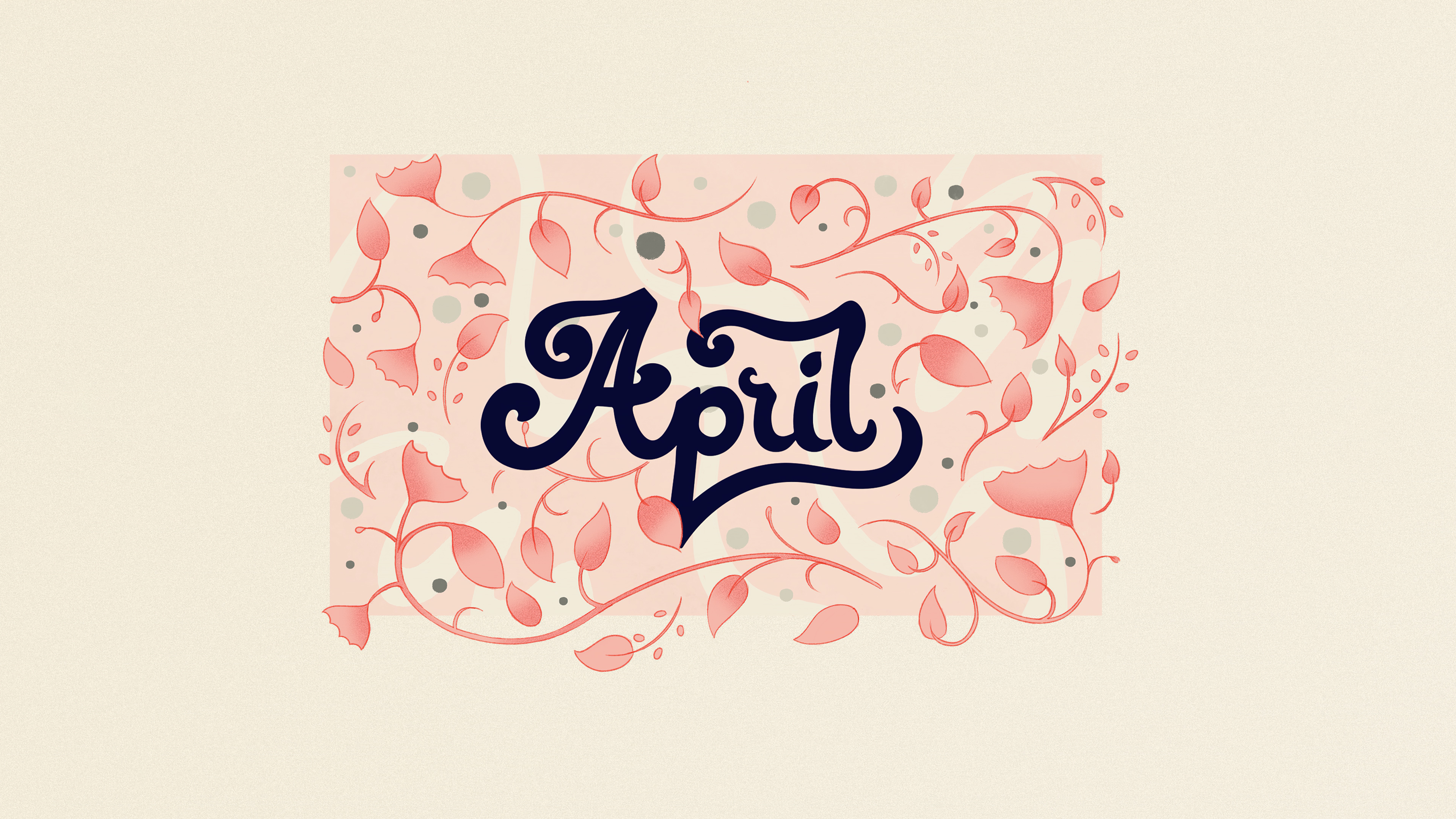 April (Month) Illustration Wallpaper