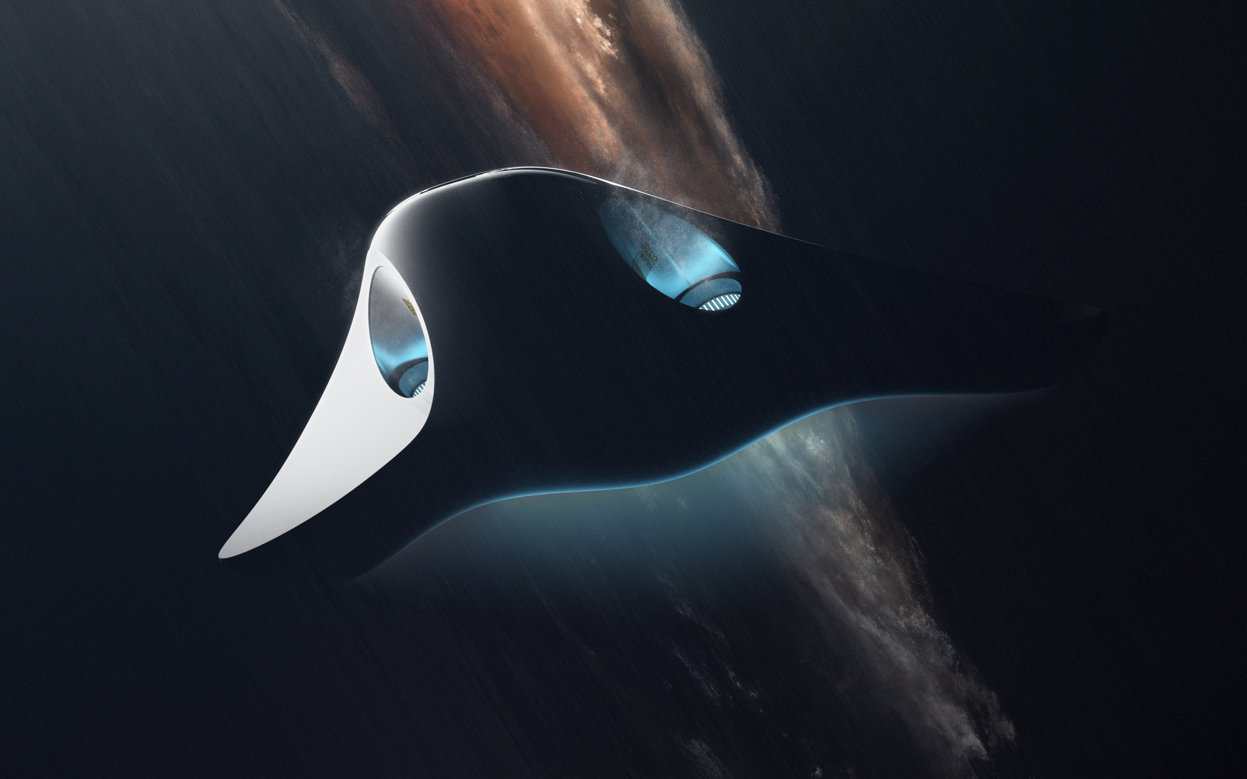 Futuristic Spaceship Wallpaper