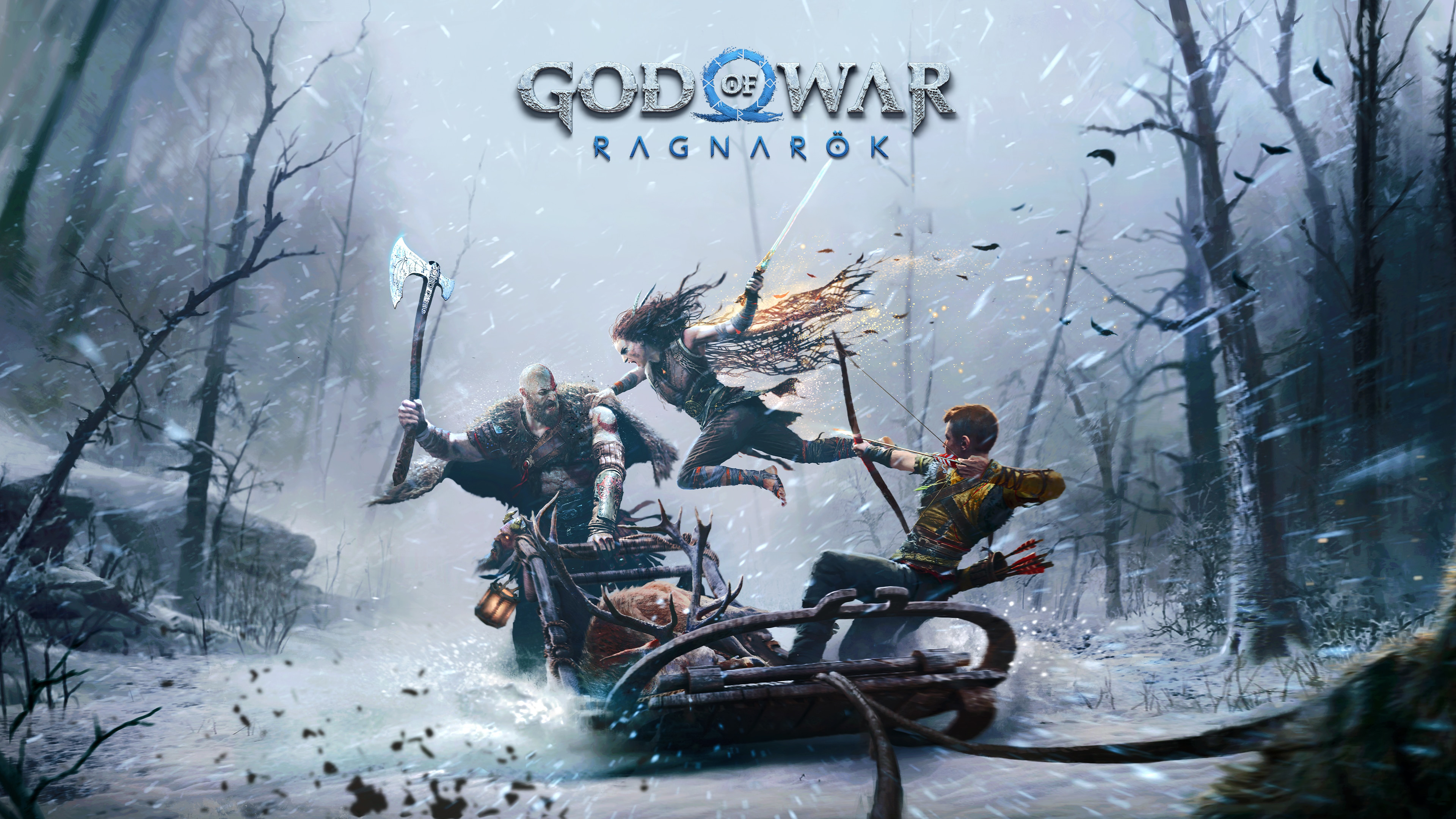God of War Ragnarök Key Art Wallpaper