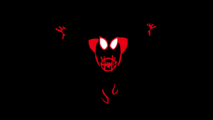 Miles Morales Minimal art Wallpaper