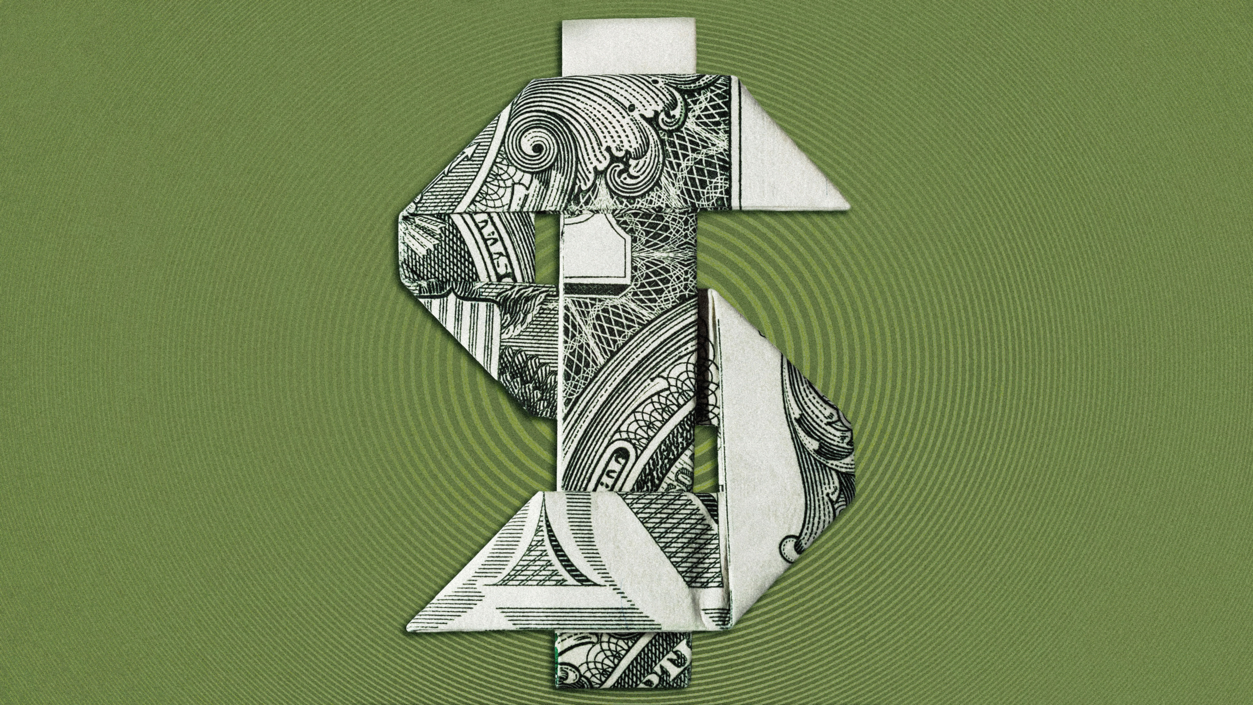 Origami Dollar Bill Wallpaper