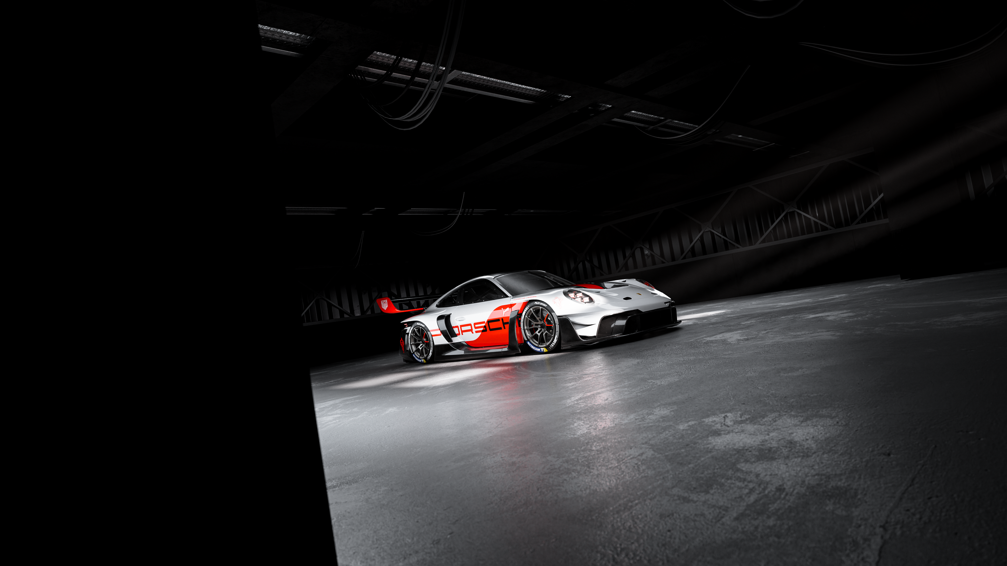 Porsche 911 GT3 R rennsport Dark aesthetic Wallpaper