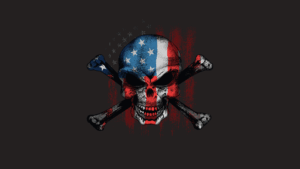 Skull American flag Wallpaper