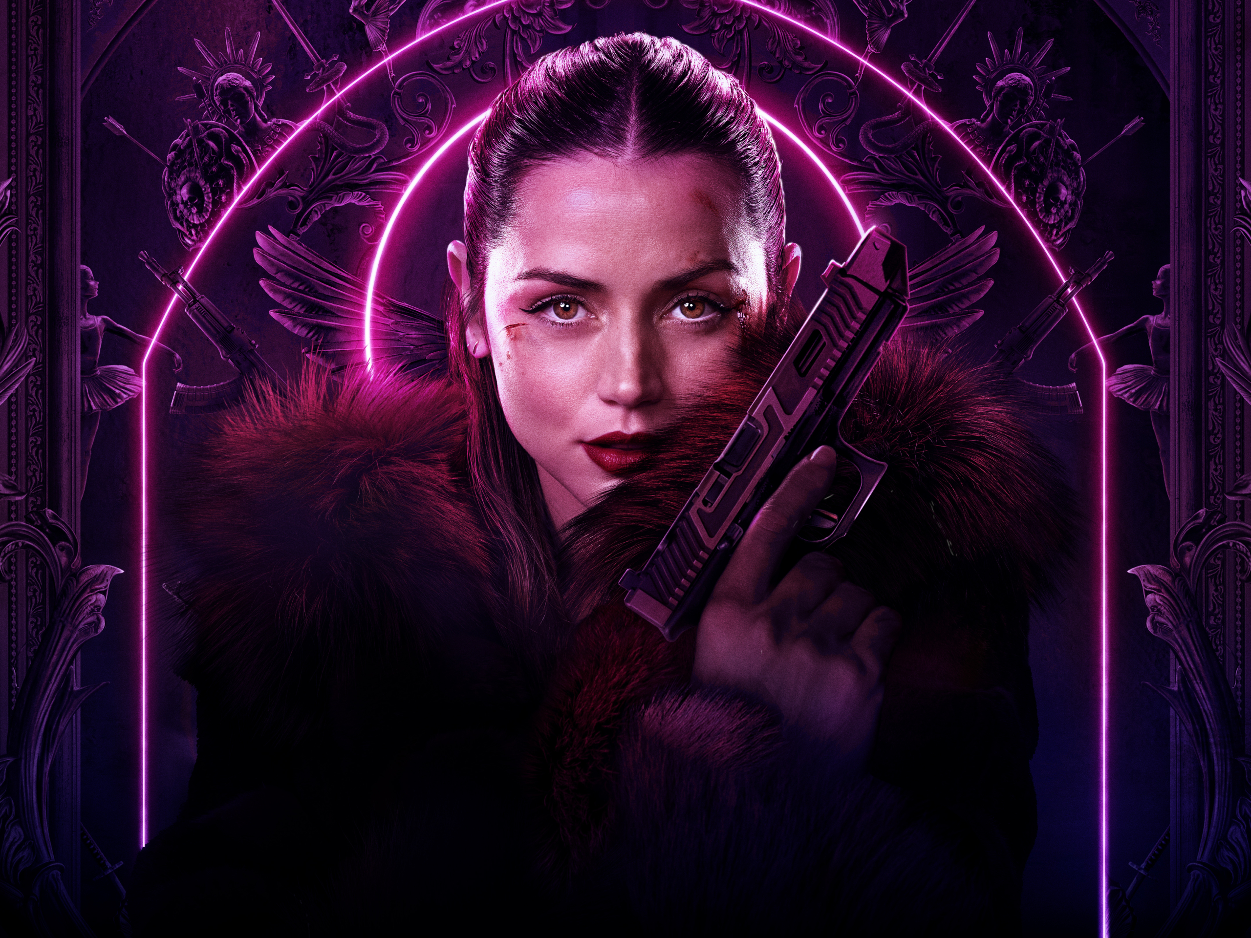 Ballerina Neon pink Wallpaper