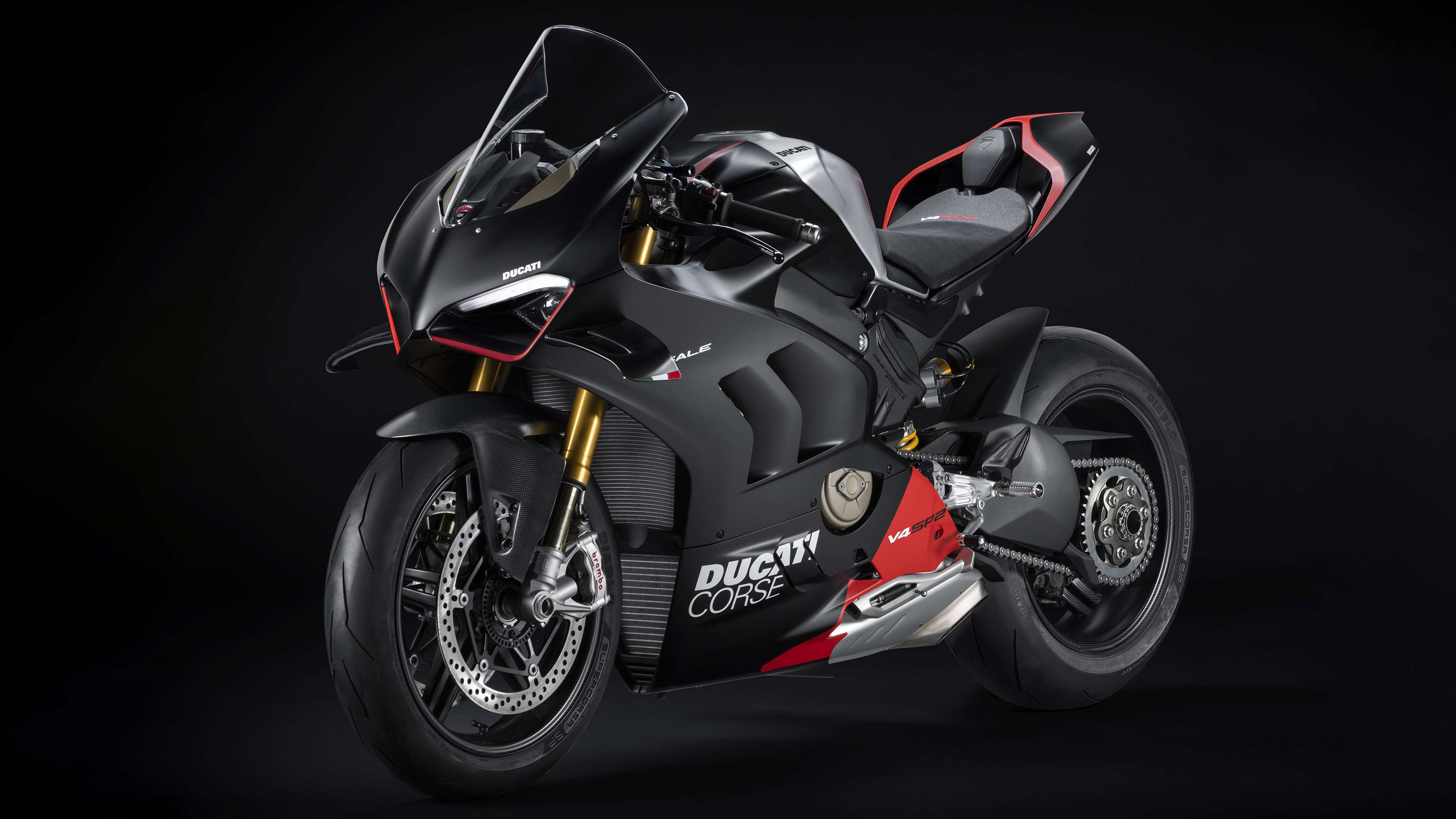 Ducati Panigale V4 SP2 Black background Wallpaper