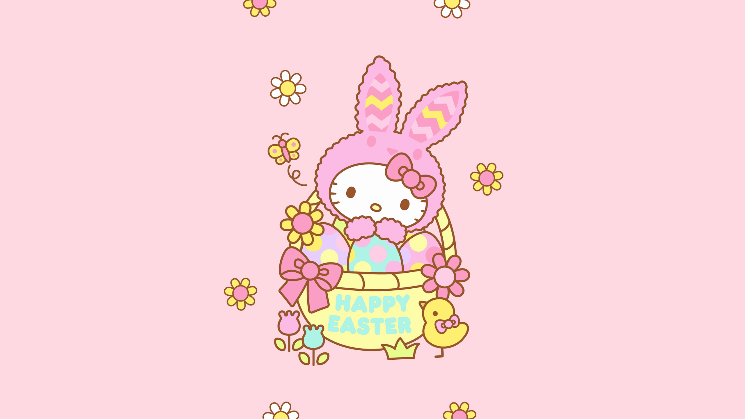 Hello Kitty Easter bunny Wallpaper