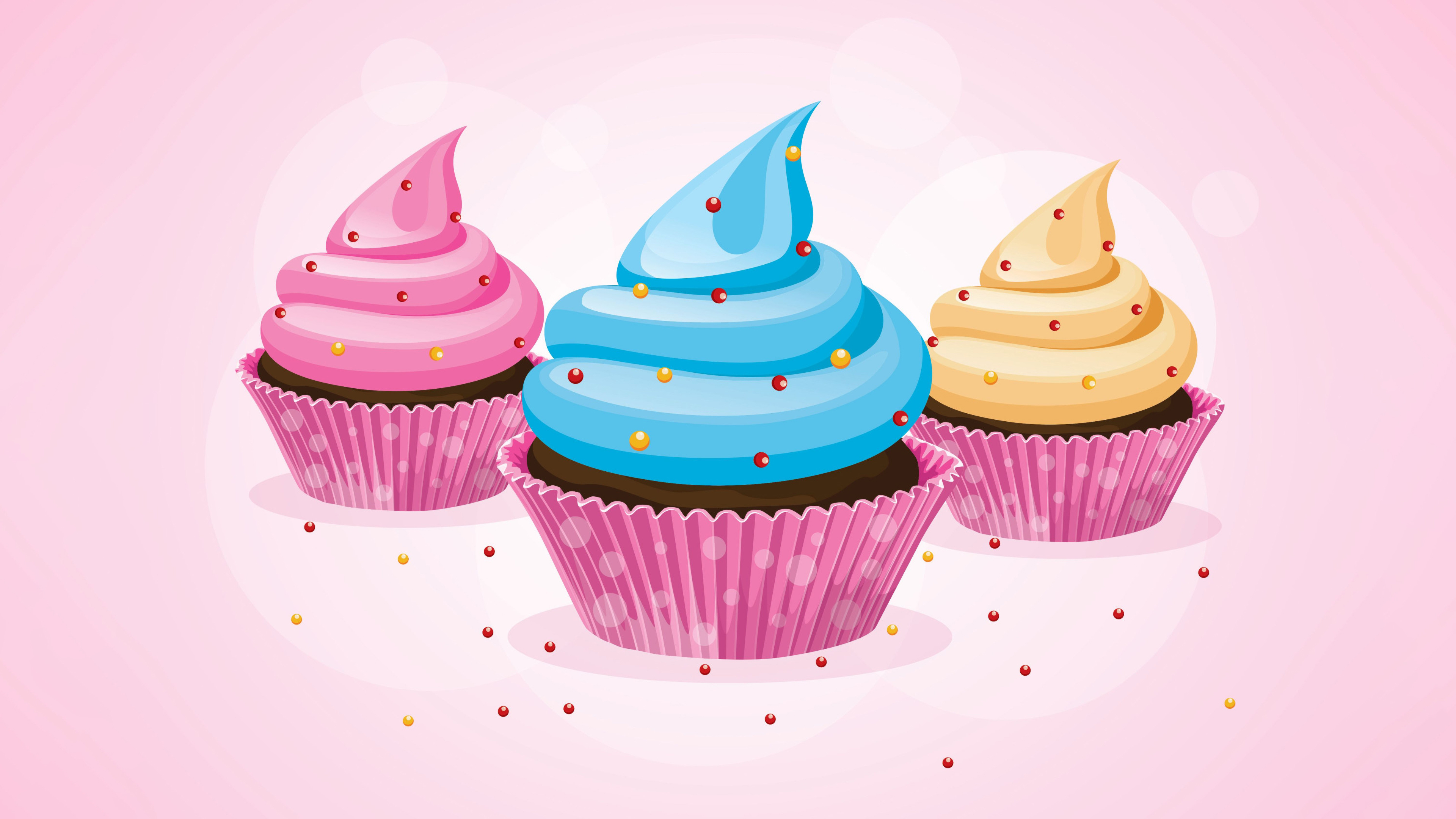 Ice cream Cupcake Wallpaper