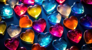 Love hearts 3D Art Wallpaper