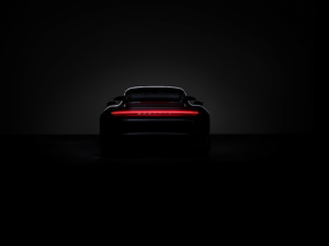 Porsche 911 Turbo S Black background Wallpaper
