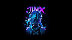 Arcane Jinx Neon art Wallpaper