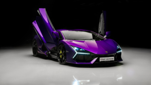 Lamborghini Revuelto Purple aesthetic Wallpaper