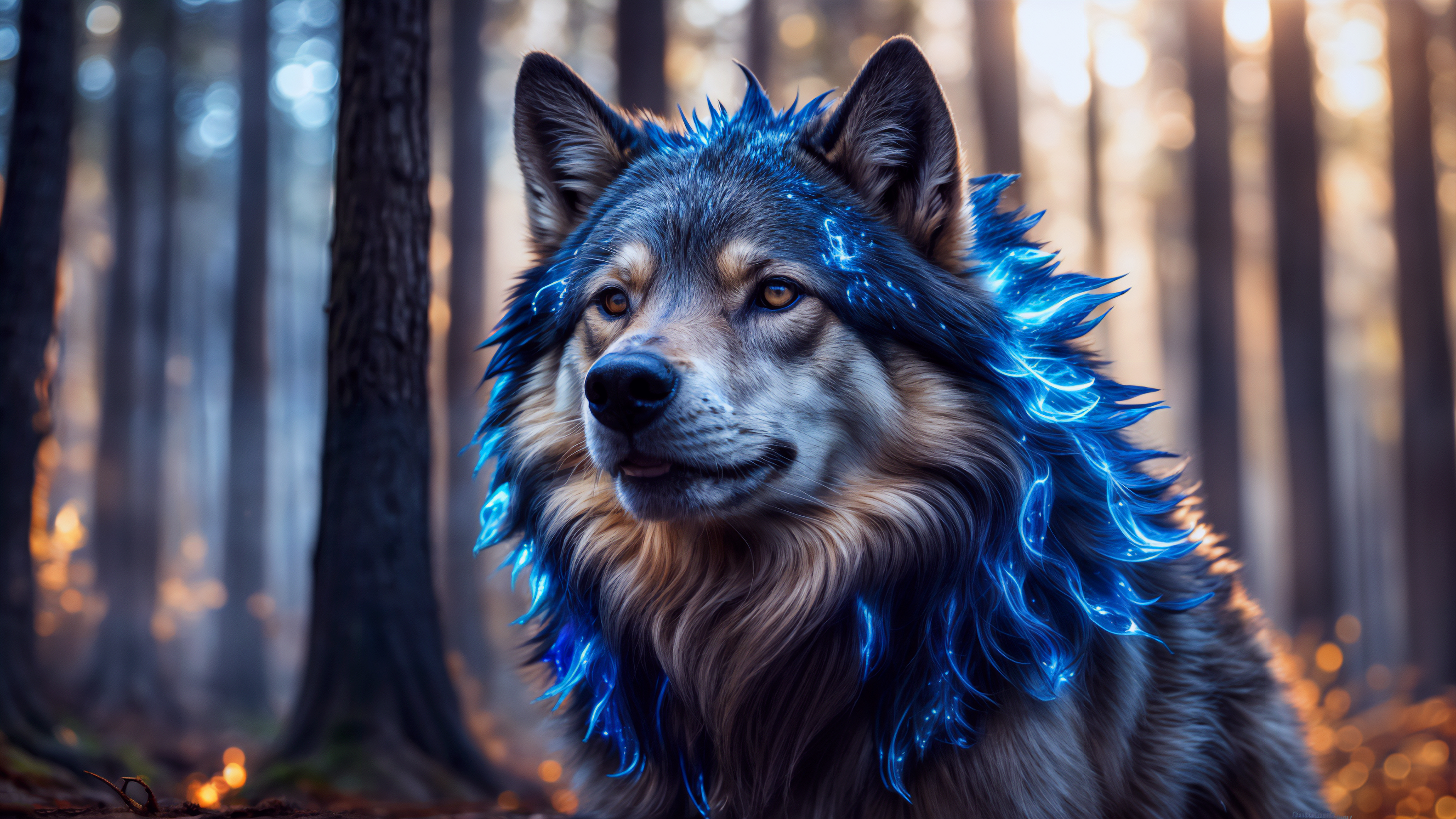 Wolfdog AI art Wallpaper